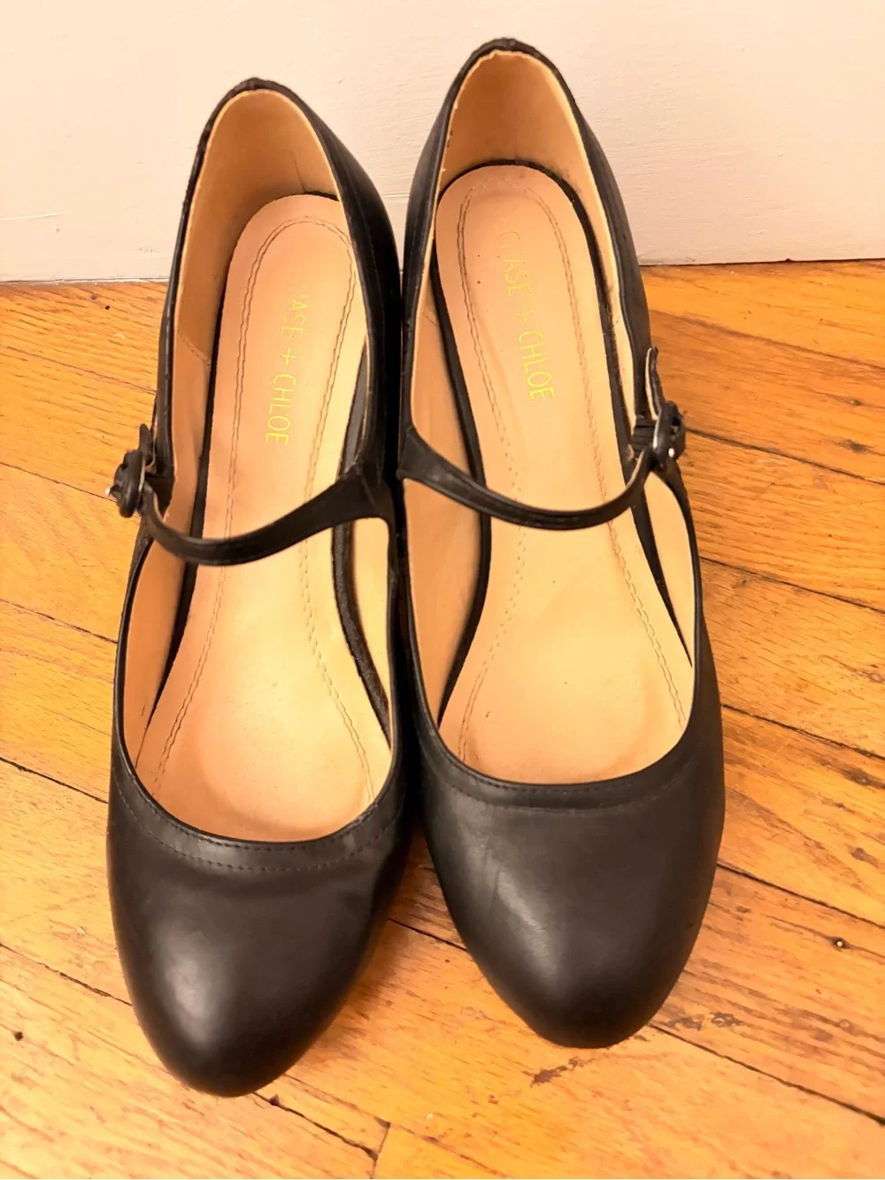 Chase & Chloe Black Formal Mary Jane Black Pumps